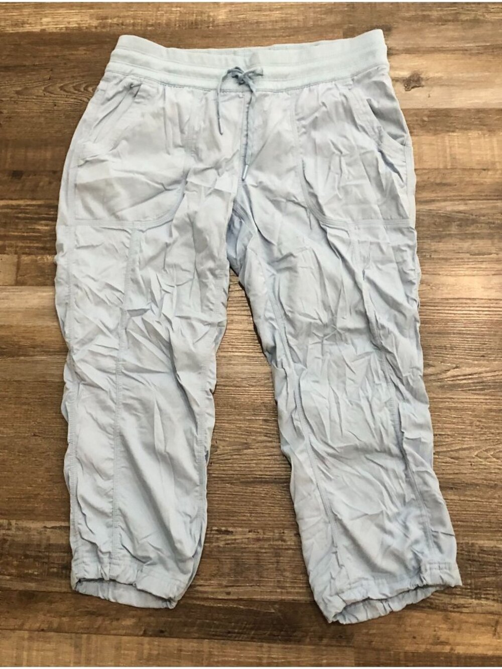 The North Face Womens Large Light Blue Crop Cropped Lightweight Pants